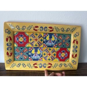 Anne Ormsby "Something Fishy" Ceramic Decorative Wall Hanging Bright